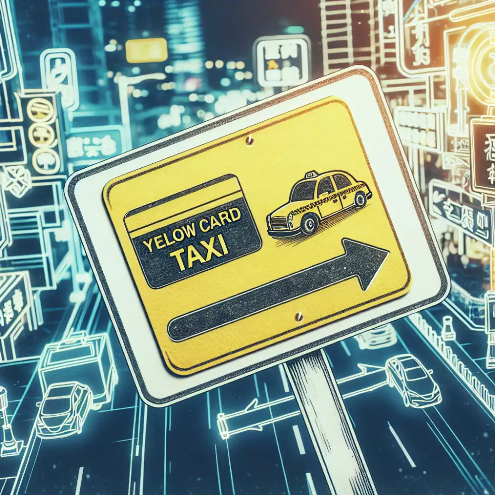 žlutá karta taxi